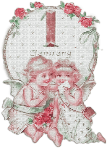 soave vintage angel children friends new year - 無料png