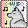 Pixel Rainbow Wolf Song Patch - GIF animado grátis