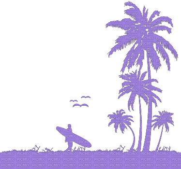Kaz_Creations Beach Palm Trees - ingyenes png