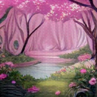 Pink Forest Background - besplatni png