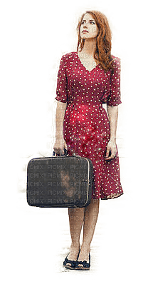 Valise.Suitcase.Fille.Girl.vintage.Femme.Woman.Victoriabea - darmowe png