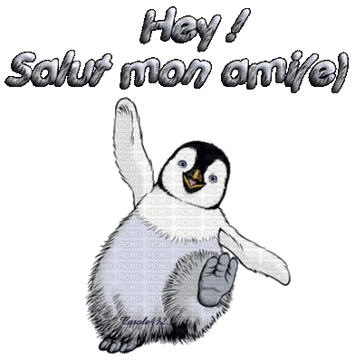 Hey ! salut mon ami(e) - GIF animate gratis