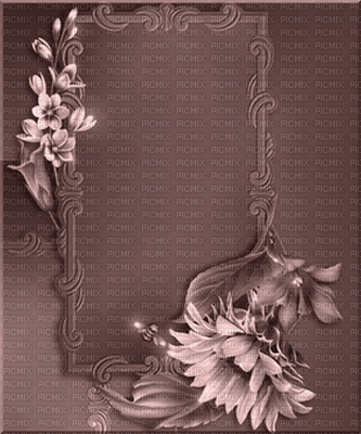 g-frame-pink- flowers-375x450 - png ฟรี