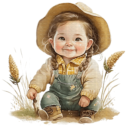 Baby - Girl - Farm - kostenlos png