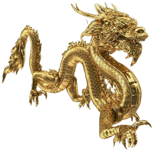 Goldener Drachen - фрее пнг