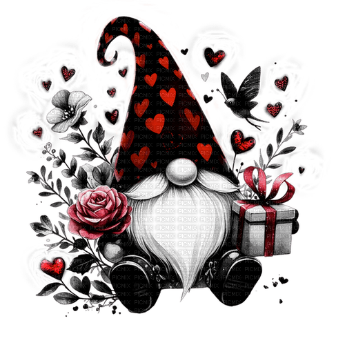 sm3  gnome red vday love gif  cute - png ฟรี