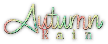 soave text autumn rain pink green yellow - 免费PNG