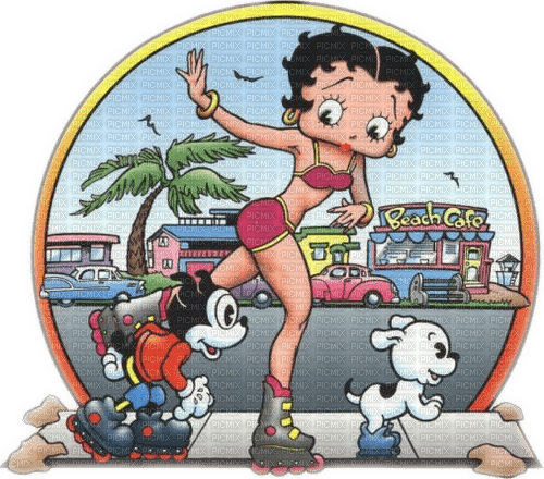 BETTY BOOP ROLLERBLADES - δωρεάν png