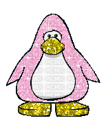 Glitter Club Penguin - Animovaný GIF zadarmo