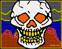 skeleton head - Darmowy animowany GIF