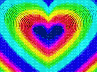Rainbow Heart - Бесплатни анимирани ГИФ