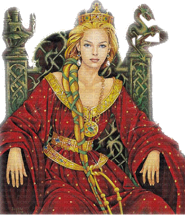 vintage fantasy queen red - Gratis geanimeerde GIF