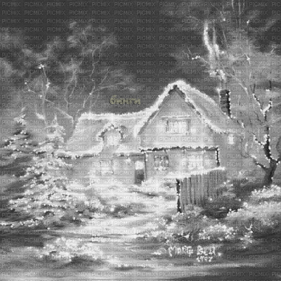 Y.A.M._Winter New year background black-white - 無料のアニメーション GIF