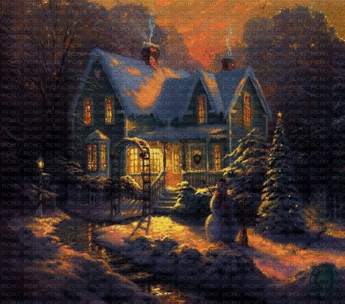 winter night - Ilmainen animoitu GIF