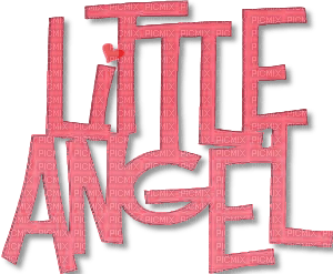 Little Angel.Text.pink.Victoriabea - Free PNG