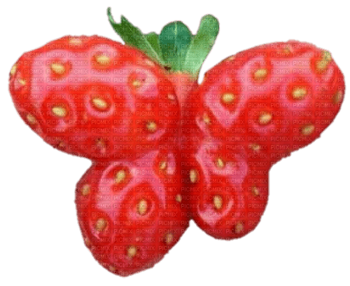 strawberry butterfly - nemokama png