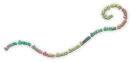 soave text dream pink green yellow - PNG gratuit