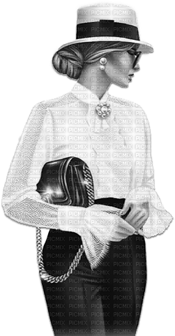 soave woman fashion hat black white - png gratis