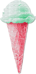 soave deco summer scrap ice cream pink green - Free PNG