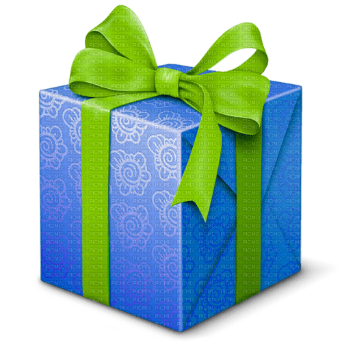kikkapink deco scrap birthday present blue gift - gratis png