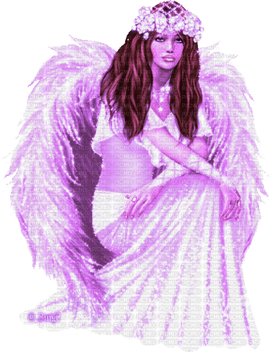 Y.A.M._Fantasy angel purple - Бесплатный анимированный гифка