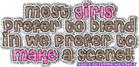 most girls prefer to blend in - GIF animate gratis