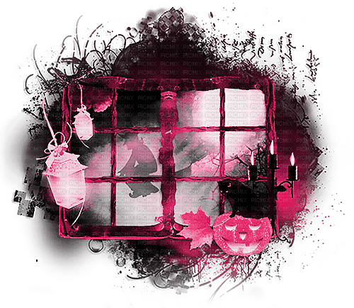 soave background transparent halloween windows cat - PNG gratuit