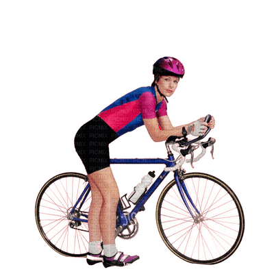 woman with bicycle bp - Free PNG