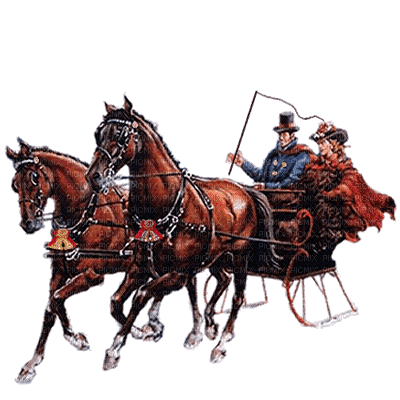 coche caballos navidad gif dubravka4 - GIF animado gratis