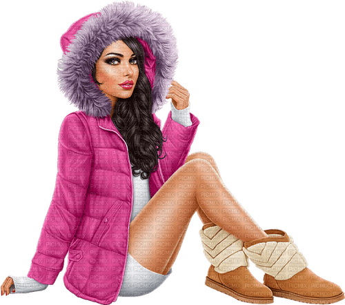 winter woman by nataliplus - png ฟรี