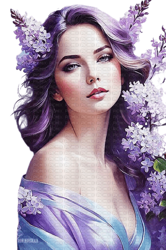 loly33 femme lilas - darmowe png
