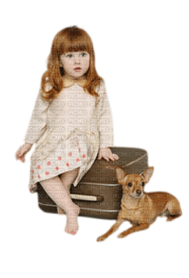 Kaz_Creations Baby Enfant Child Girl Dog Pup - png ฟรี