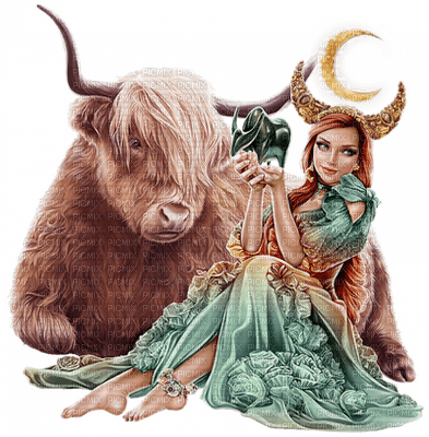 bison avec femme.Cheyenne63 - zadarmo png