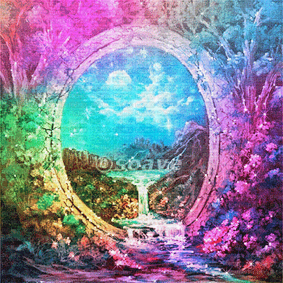 soave background animated waterfall rainbow - Besplatni animirani GIF
