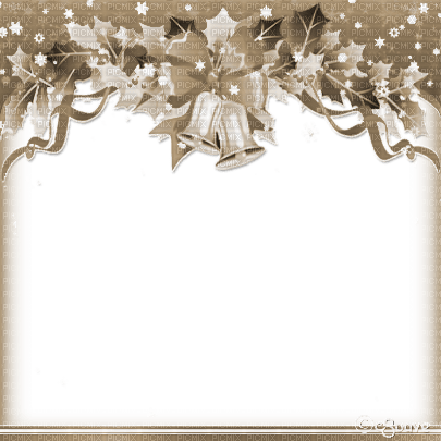 soave frame christmas branch bells winter holly - png gratuito