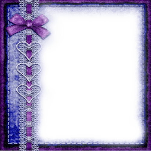 Purple Bow and Pearls Frame - By KittyKatLuv65 - 免费PNG