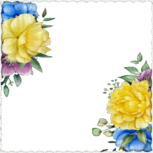 rahmen frame animated flowers milla1959 - Gratis geanimeerde GIF