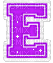 Kaz_Creations Animated Alphabet Purple E - Gratis animeret GIF