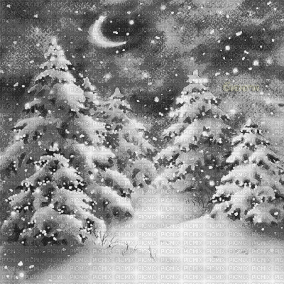 Y.A.M._Winter New year background black-white - Бесплатни анимирани ГИФ