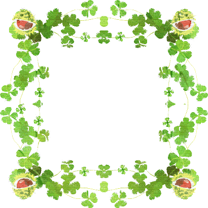 soave patrick frame animated clover green brown - Gratis animeret GIF