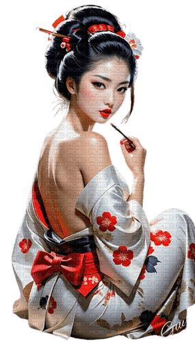 asian woman red - 免费PNG