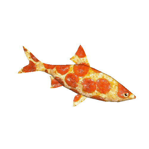 spinning pizza fish - Gratis geanimeerde GIF