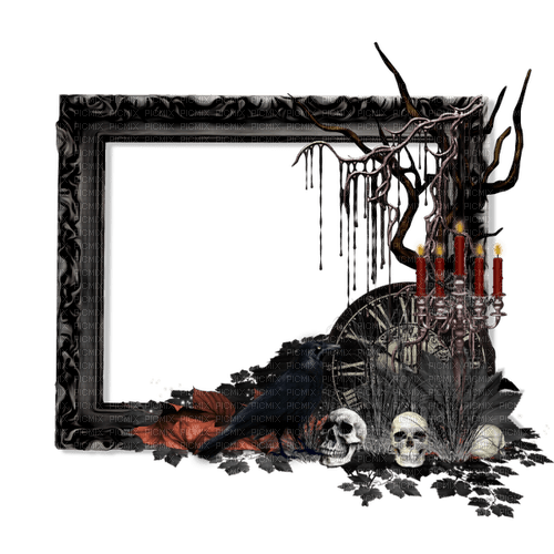 Gothic.Cadre.Frame.Halloween.Victoriabea - darmowe png