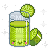 cute lime juice sparkly pixel art green drink - GIF animé gratuit