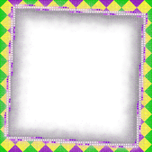 sm3 mardi gras green purple  pattern frame - gratis png