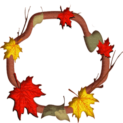 Round Autumn Frame - ücretsiz png