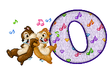 image encre lettre O symbole de musique écureuils Disney edited by me - GIF เคลื่อนไหวฟรี