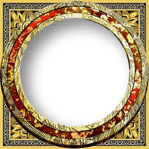 Gold.Cadre.Frame.Deco.Round.Victoriabea - Free PNG