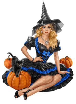 Kaz_Creations Halloween Deco Woman Femme Colours Colour-Girls - PNG gratuit