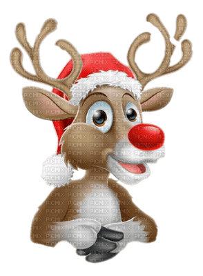 red nosed reindeer - gratis png